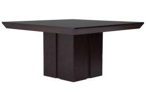 Allegra – Mesa cuadrada de 160×160 enchapada en madera 50mm espesor